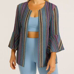 Travel Elements Crochet Cardigan - Size XL